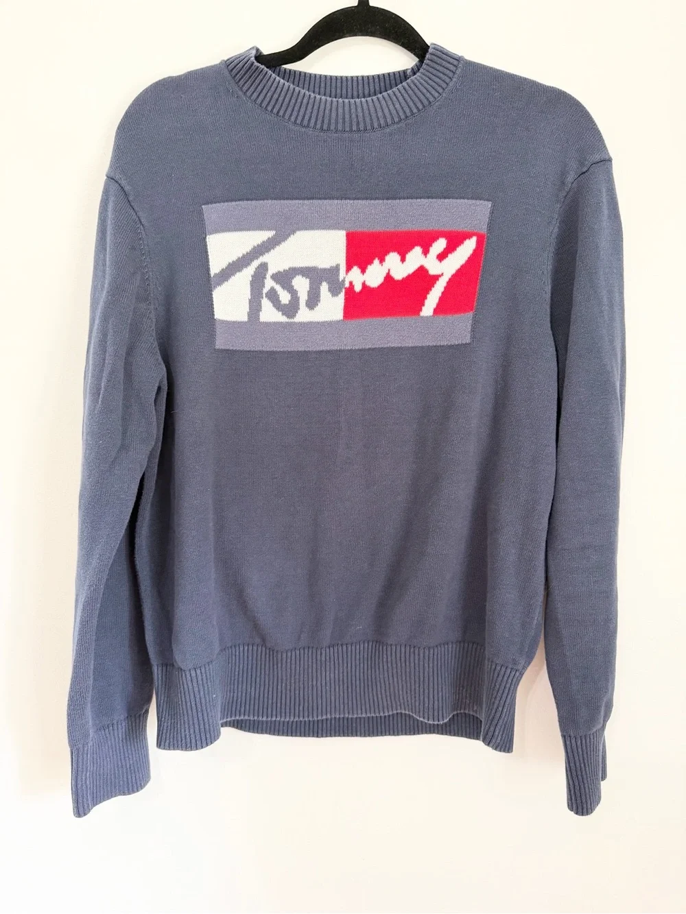 Men's Tommy Hilfiger signature box logo Pullover Sweater - Small